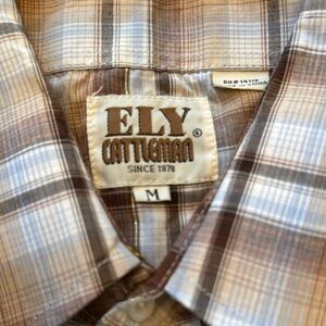 Ely Cattleman Brown Casual Button Down Shirt